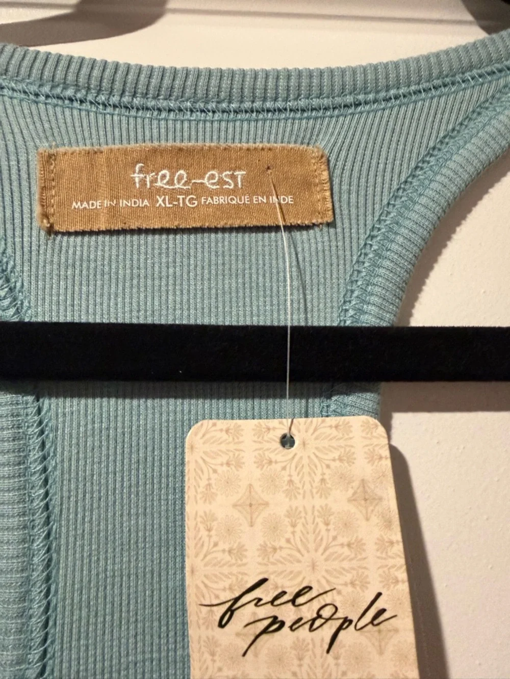 Free People Light Blue Tiered Maxi Dress 🔥 Size XL - Picture 4 of 5